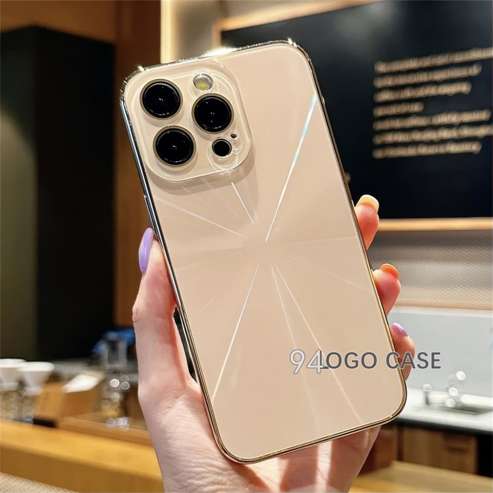 case Iphone 16 Desert Color ออโรร่าชุบซิลิโคนเคสโทรศัพท์ iphone16 Pro Max 15 14 13 12 11 เคสสําหรับเคส iPhone ครอบคลุมเต็มรูปแบบและกันกระแทก TPU