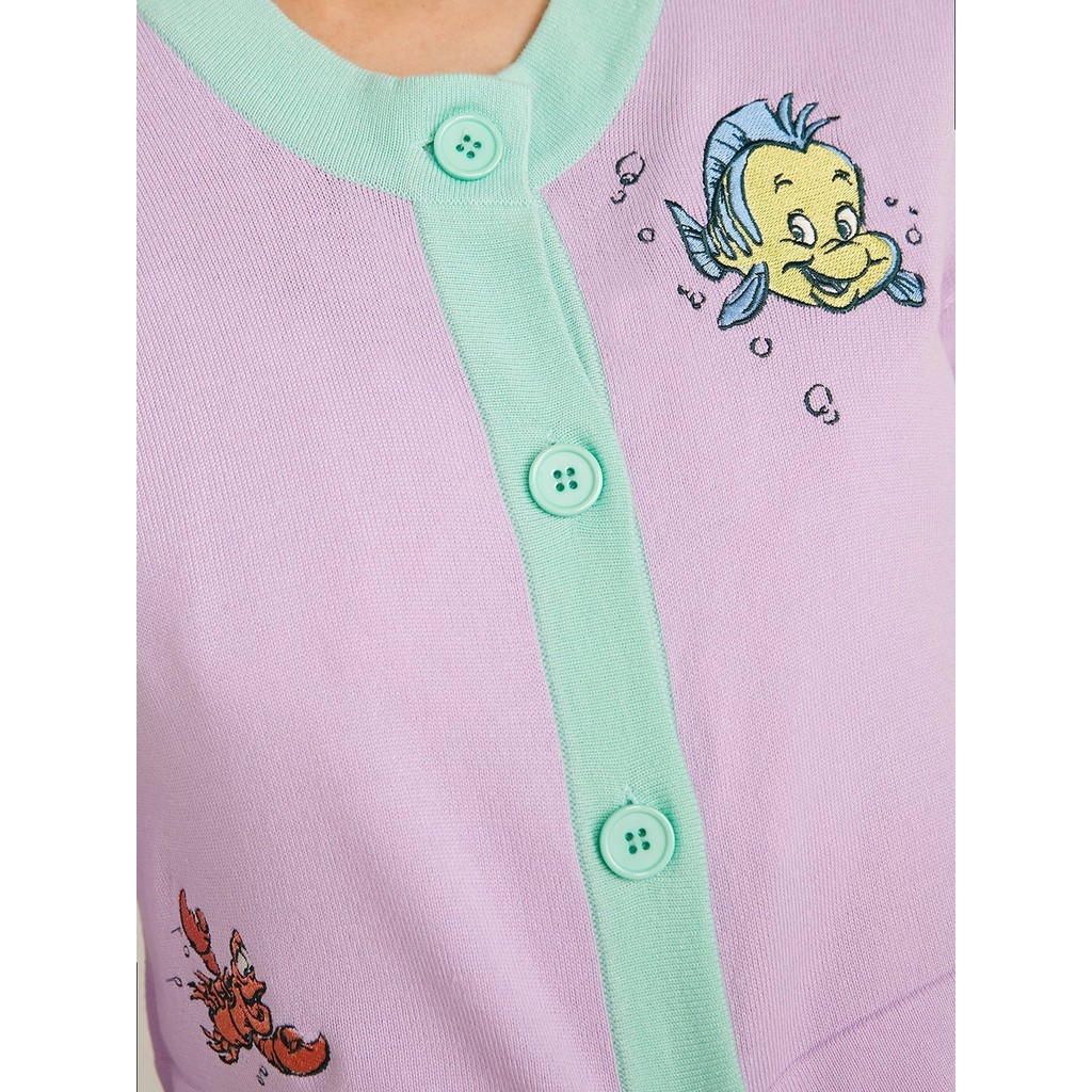 [Pomelo] Disney คาร์ดิแกนปักลาย Flounder / Disney Flounder Cardigan