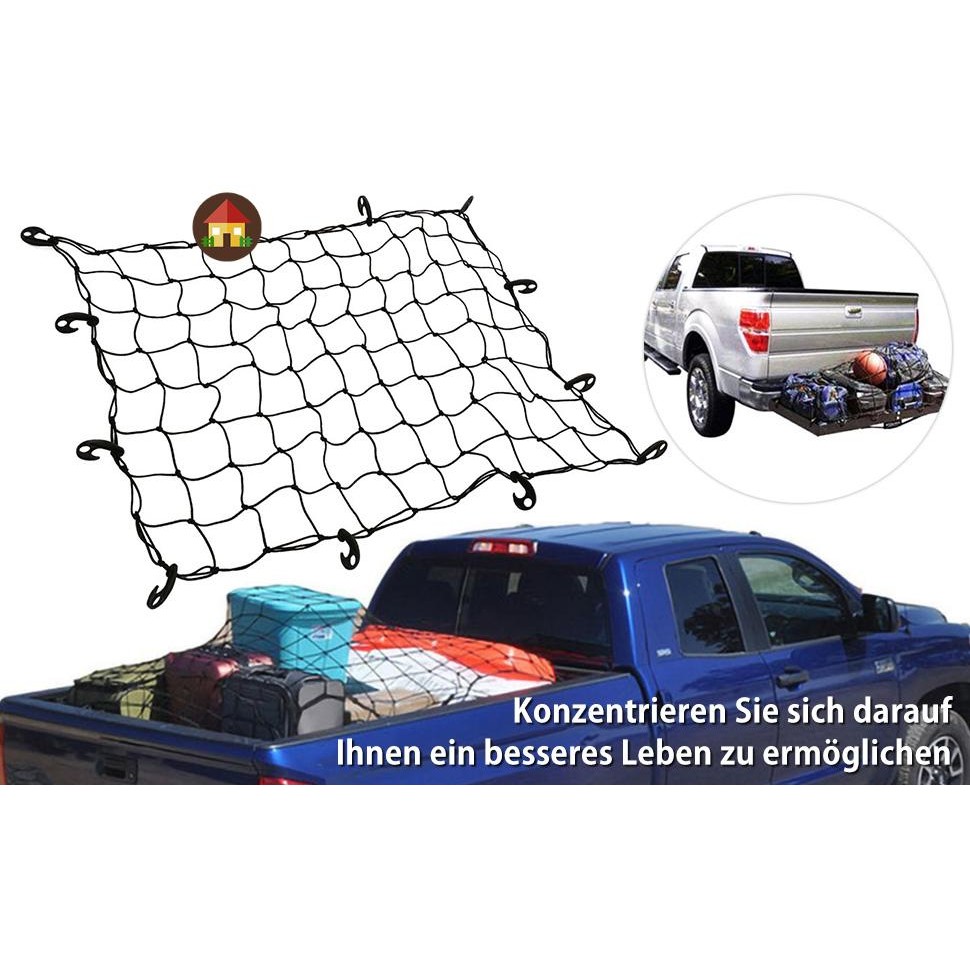 Bungee Net Truck Bed Cargo Net Heavy Duty Truck Bed Net Travel Rack Elasticity Roof กระเป๋าเดินทาง S