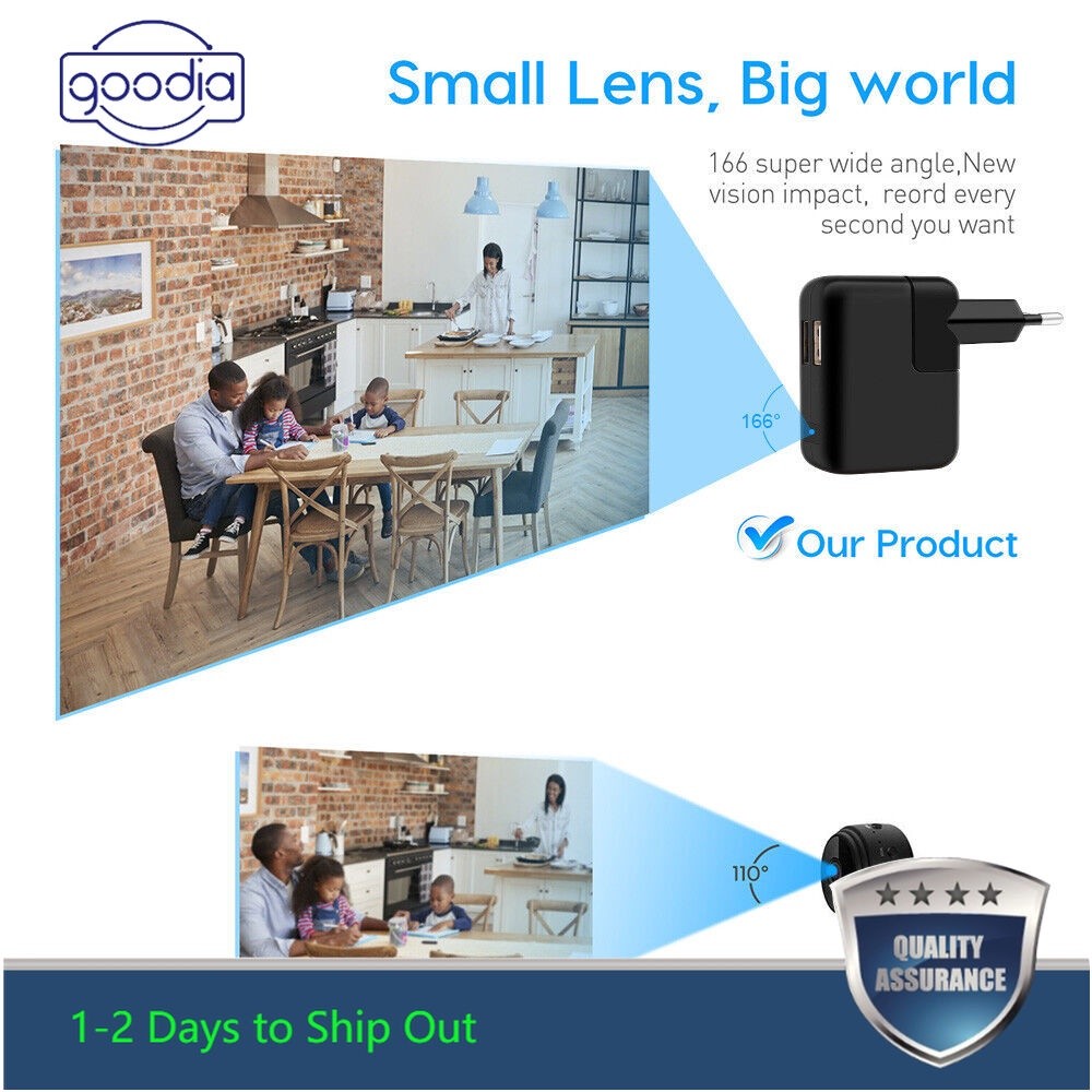 กล้องรักษาความปลอดภัยขนาดเล็ก ip ไร้สาย 4k wifi เครื่องชาร์จ usb กล้องขนาดเล็ก hotspot night vision เครื่องตรวจจับการเคลื่อนไหว กล้องไมโคร