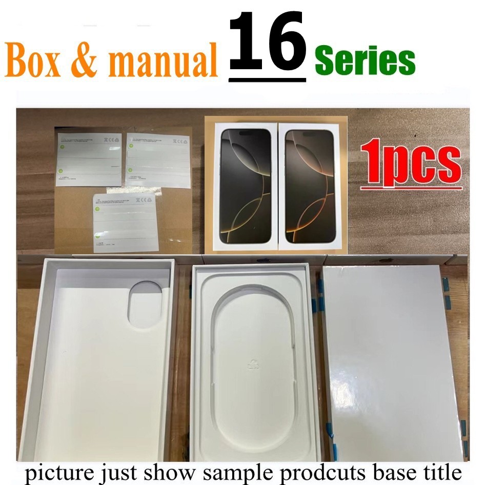 Box & manualNew 1pcs สําหรับ 16 16plus plus pro max US รุ่นที่ว่างเปล่าแพคเกจโทรศัพท์กล่องบรรจุเคสไม่มีอุปกรณ์เสริมกล่องขายปลีกพิมพ์ IMEi หมายเลข