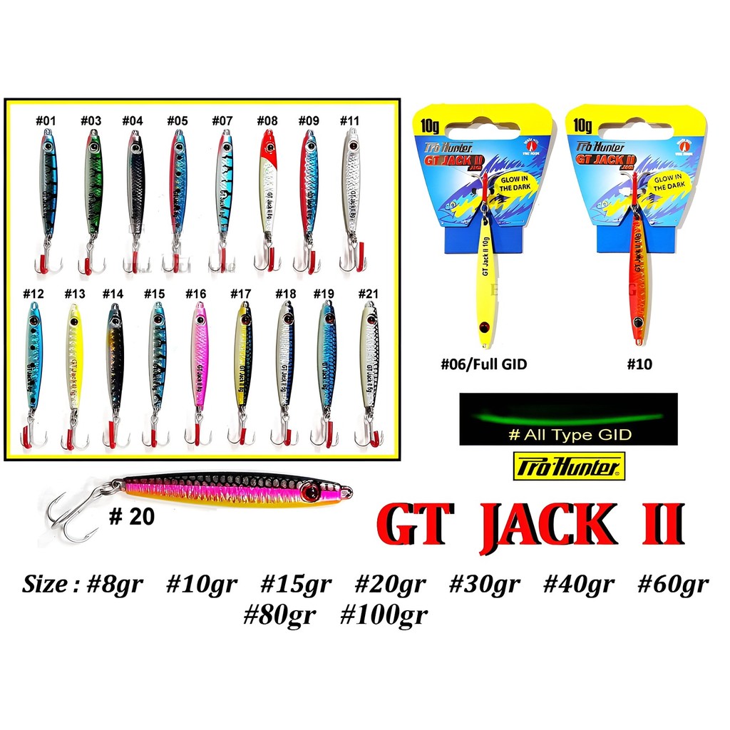 เหยื่อ METAL JIG PRO HUNTER GT JACK II 100GR