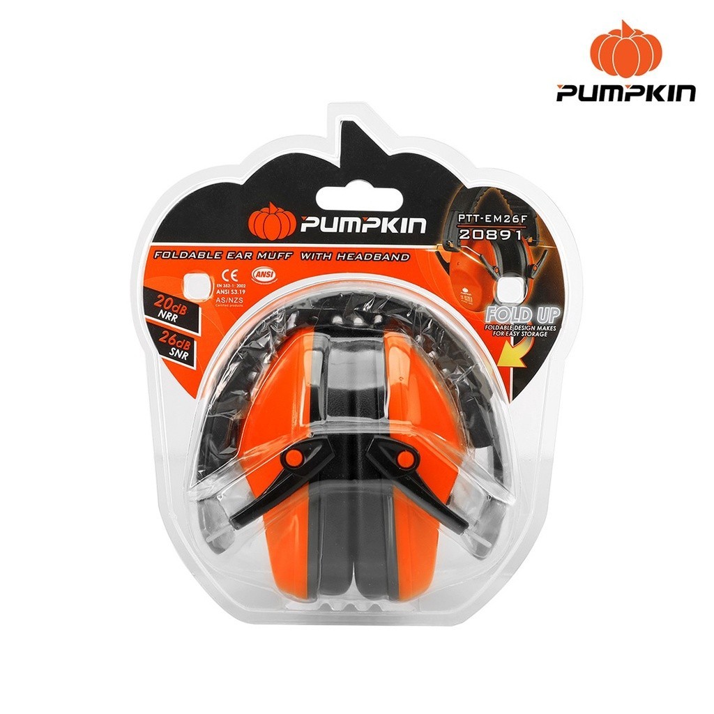 ที่ครอบหูลดเสียง PUMPKIN แบบคาดศีรษะพับเก็บได้ PTT-EM26F/20891 bonus