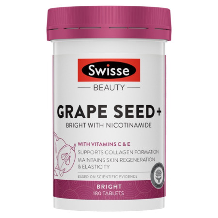 Swisse Grape Seed+ With Nicotinamide 180 Tablets สารสกัดเมล็ดองุ่น