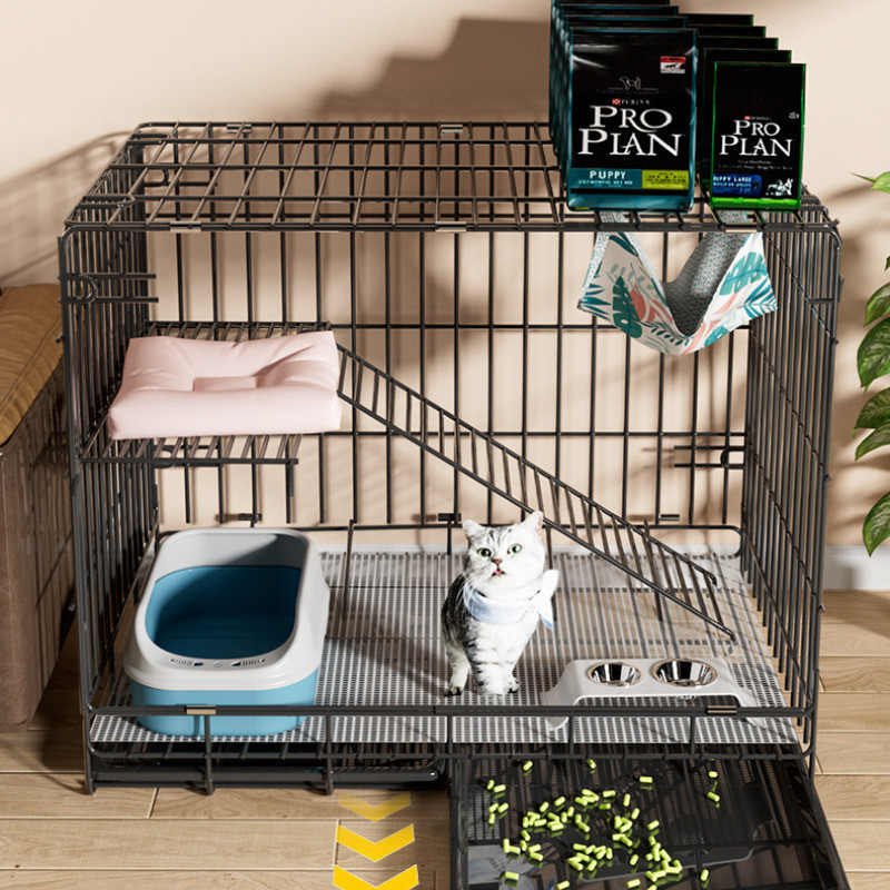 AimayaPet กรงแมวขนาดใหญ่ กรงแมว 4ชั้น กรงแมวพับได้ กรงหมา คอกกระต่าย กรงสัตว์เลี้ยง มีชั้นลอยพร้อมบันได กรงใส่แมว - รูปที่ 2