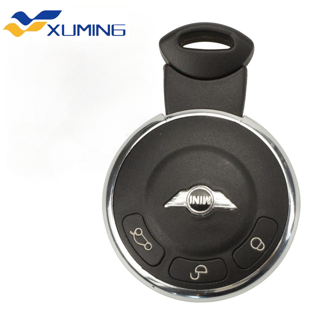 Xm BMW mini cooper R56 เคสกุญแจรีโมท 3 ปุ่มพร้อมที่วางแบตเตอรี่สําหรับเปลี่ยนเคสกุญแจอัจฉริยะแบบไม่ม