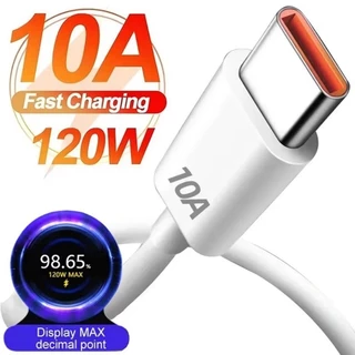 สายชาร์จด่วน USB 120W 10A / สายชาร์จเร็ว Type-C / สายเคเบิลข้อมูลถ่ายโอนข้อมูลความเร็วสูง
