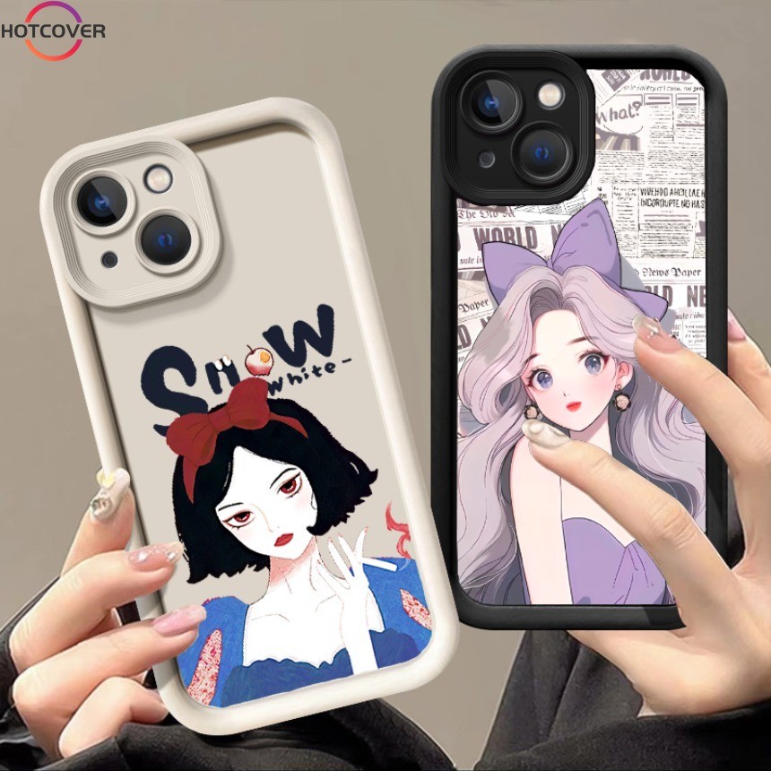 Drop Proof All-Wrapเคสโทรศัพท์สําหรับRedmiหมายเหตุ11 11T 12 12T 13R 13 Pro + Redmiหมายเหตุ12Sการ์ตูนหิมะสีขาวเจ้าหญิงเคสโทรศัพท์ใหม่น่ารัก