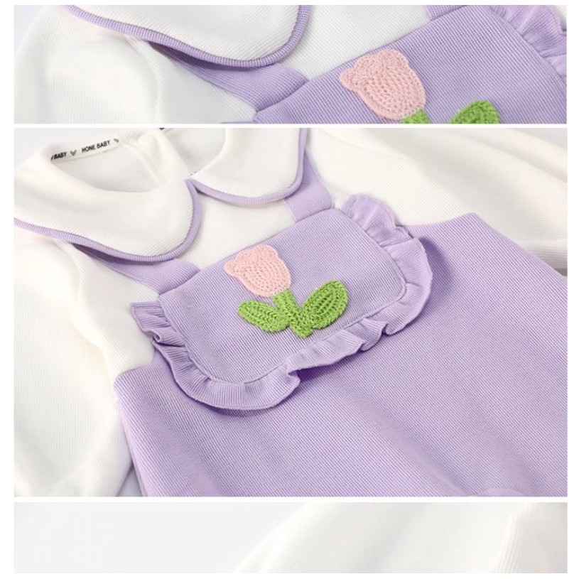 ฤดูใบไม้ร่วงใหม่เสื้อผ้าเด็กหญิงบอดี้สูทแขนยาว 0-28 เดือนเด็ก ระดับ ก ฤดูใบไม้ผลิน่ารักสุดน่ารักสไตล์เจ้าหญิงดอกไม้ ชุดรอมเปอร์ สไตล์เกาหลี - รูปที่ 5