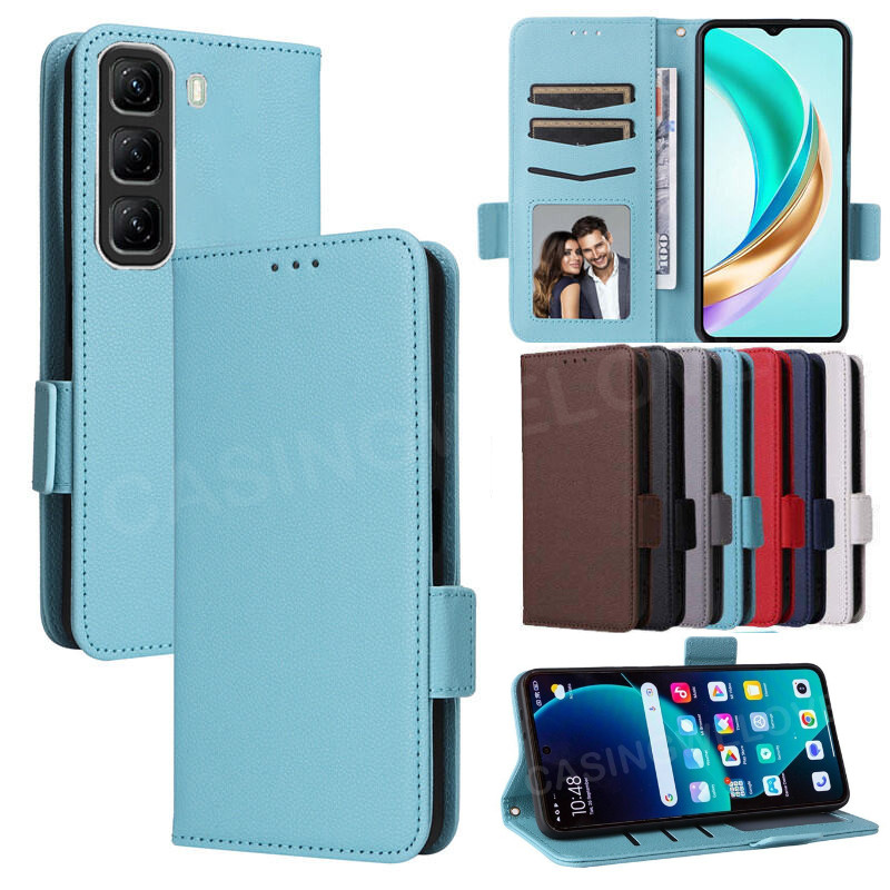 ปลอกสําหรับ Infinix HOT 60i Hot 60i Hot 50 i InfinixHot60i 60 Pro Plus 60 Pro + 4G 5G 2025 Luxury Flip หนังด้านข้างหัวเข็มขัดเคสโทรศัพท์ช่องเสียบการ์ดฝาครอบกันกระแทกโทรศัพท์