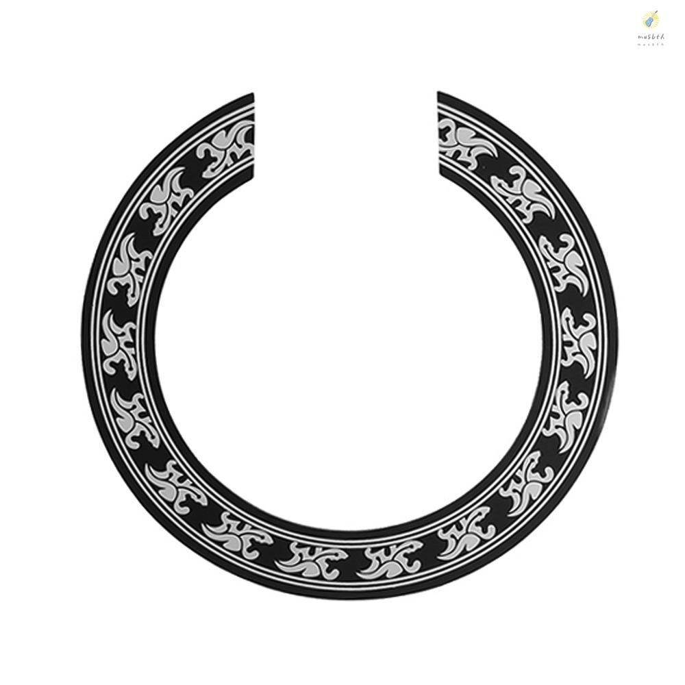 กีตาร์พื้นบ้าน Rosette Inlay สติกเกอร์วงกลม Sound Hole ตกแต่ง Decal อุปกรณ์เสริมสําหรับ 40-41 นิ้วกีตาร์