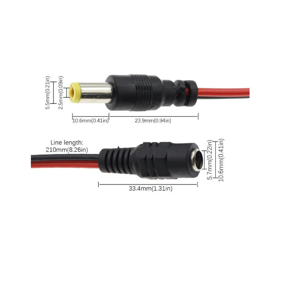 DC Power Jack DCแจ็คดีซี แจ็คกล้องวงจรปิด แจ๊คตัวเมีย แจ๊คตัวผู้ แบบขัน / แบบกด / แบบสาย