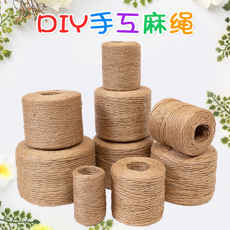 Spot Goods#Jute Rope Hemp Rope HandmadediyColor Material Rope Kindergarten Environment Decoration Bi