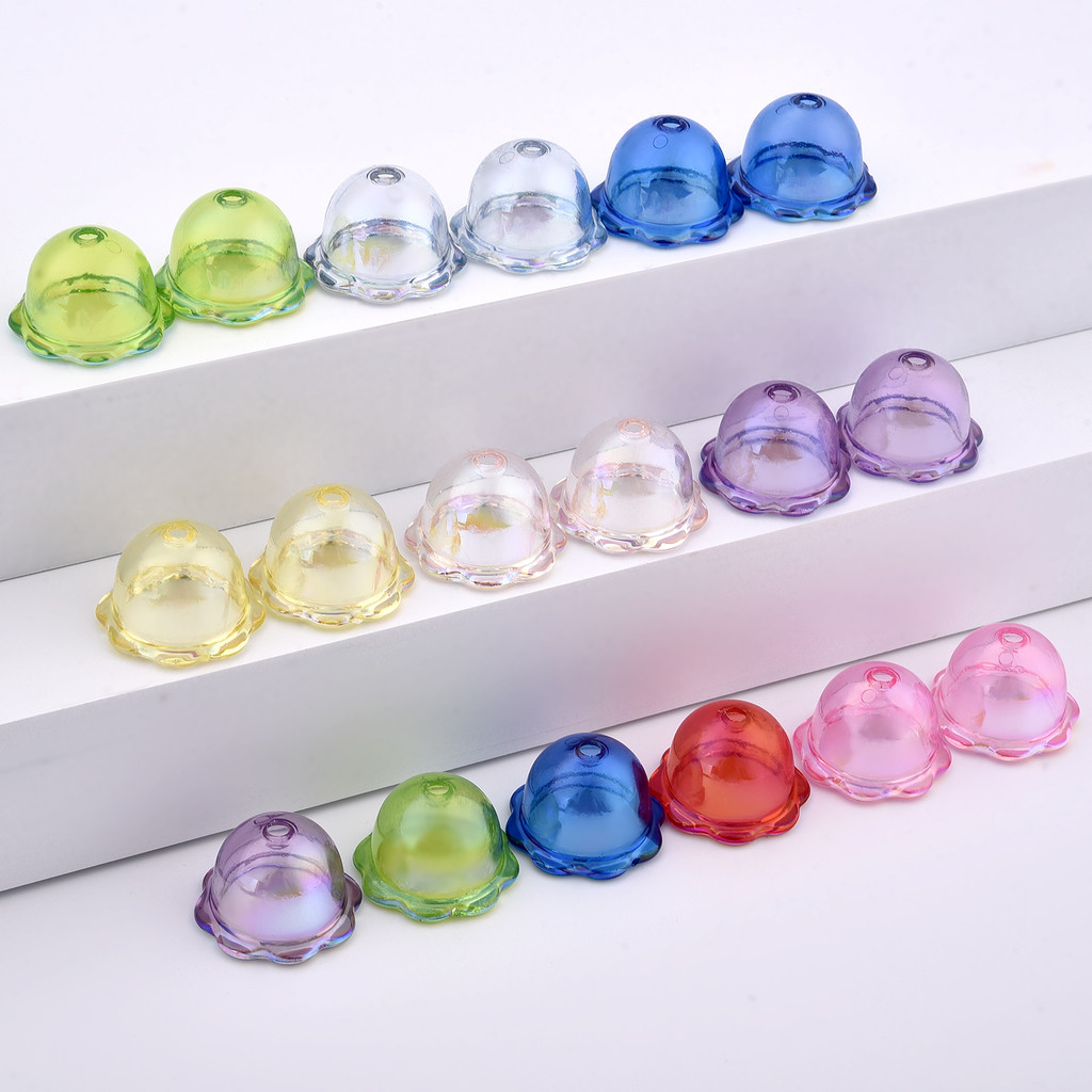 10pcs สีลมกระดิ่งลูกปัด DIY แฮนด์เมดเครื่องประดับคริลิคลูกปัดสร้อยคอจี้ ราคา ถูกที่สุด ดีลบีเคเค แกลเลอรีภาพที่ 4