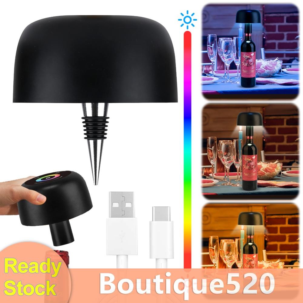 โคมไฟตั้งโต๊ะ LED ชาร์จ 3000-6000K LED Wine Bottle Light Pridola Bottle Lamp [boutique520.th]