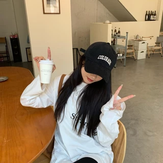💘Bonnie💘หมวกเบสบอล ปักตัวอักษร กันแดด หมวกแกป สำหรับผู้ชายและผู้หญิง กลางแจ้ง หลากสี ใหม่ แฟชั่น พร้อมส่ง
