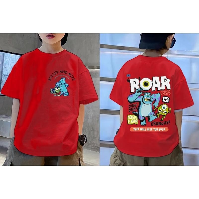 ‍READY STOCK  Monsters University Boy's T-shirt red shirt for kids boy clothes for kids boy kids clo