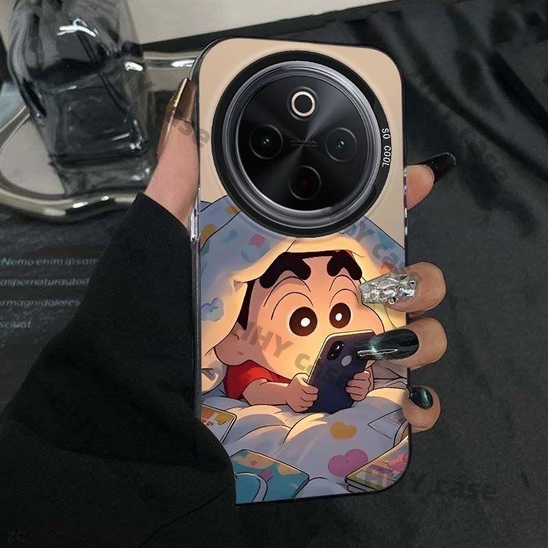 เคส IQOO Z10 5G เคส กรณีซ่อนในเตียงXiaoxin Frosted HardกันกระแทกImdหรูหราElectroplatedปุ่มInsสไตล์โทรศัพท์มือถือเกราะป้องกันHHYกรณี