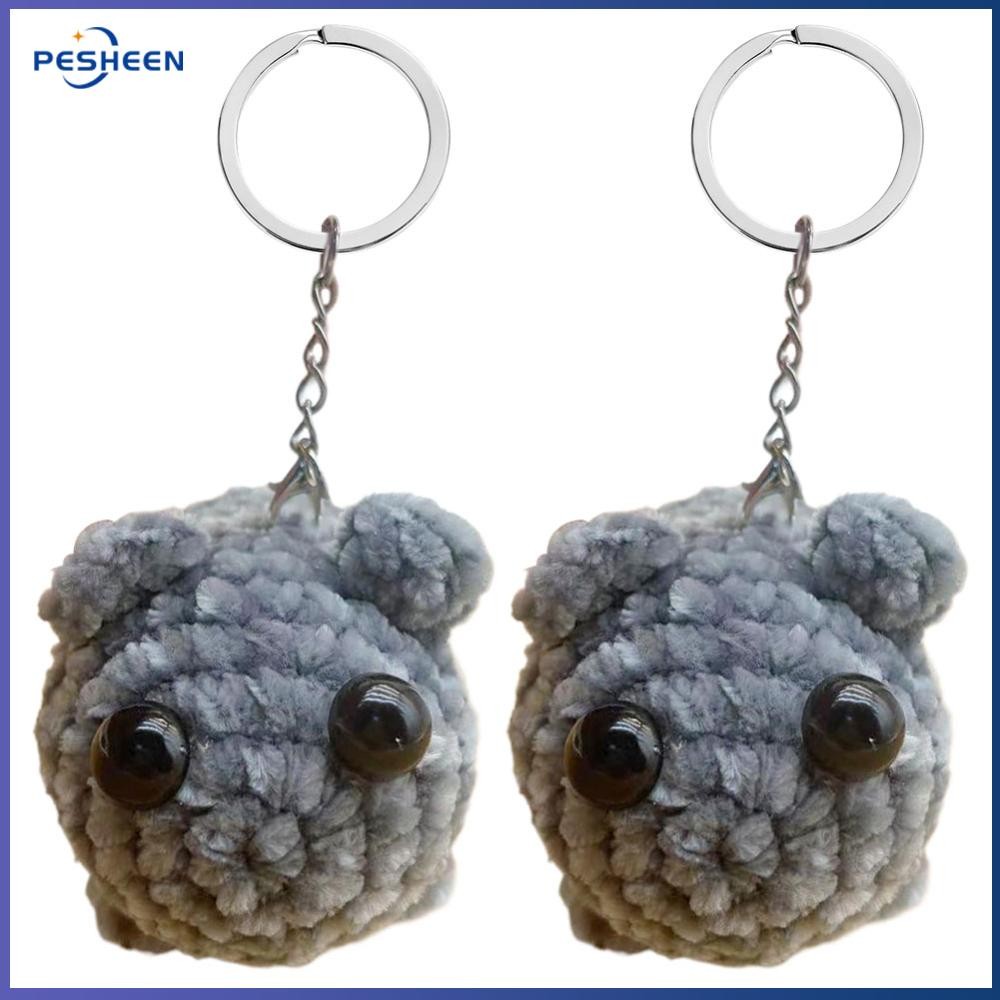 Pesheen§ Sad หนูแฮมสเตอร์ Meme เสียงเพลงตุ๊กตาของเล่นโครเชต์ Plush Sad หนูแฮมสเตอร์ Meme พวงกุญแจ Sa