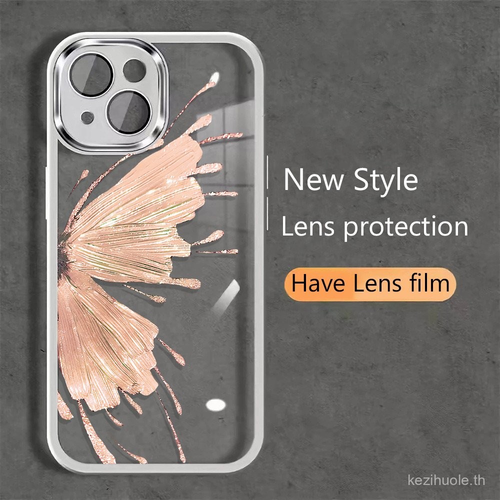 Golden Wings สําหรับ Iphone Ip15 15 Pro 15plus 15 Pro Max 16 16pro 16plus16promax 16e ปลอก Ultra Thi