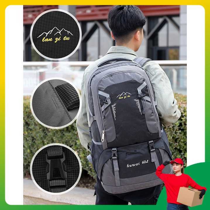 Lan Yi Tu Huwai กระเป๋าเป้สะพายหลัง Carrier Mountaineering 60L