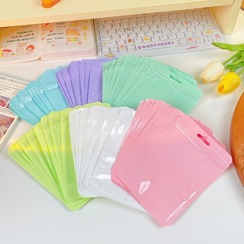 ถุงซิป  ซิปแน่น  ซองซิปสีพาสเทล กันน้ำ (S28) - รูปที่ 2