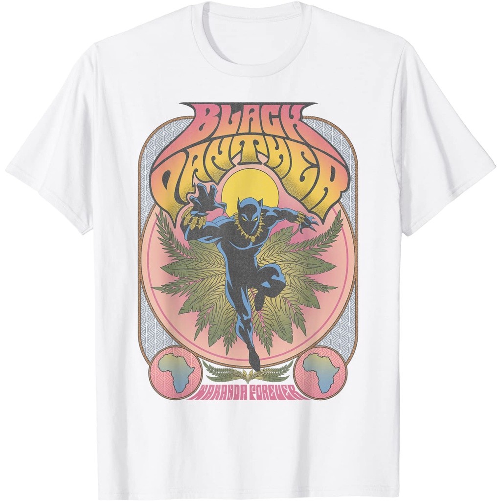 Marvel Black Panther Vintage 70s Poster Style T-Shirt Soft Thick Premium