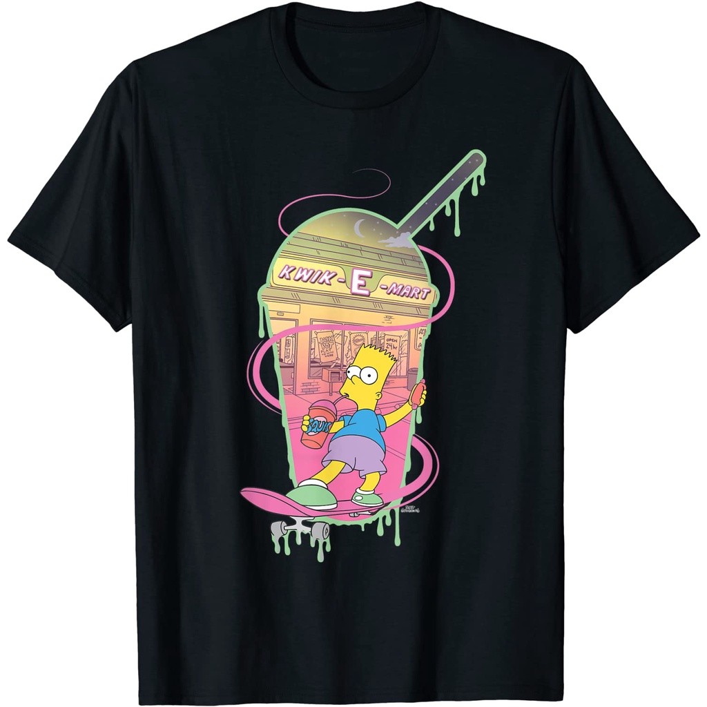 The Simpsons Bart Simpsons Kwik-E-Mart Squishee เสื้อยืด Soft หนา Premium