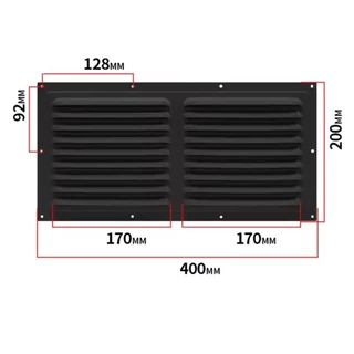 BRAV ตะแกรงช่องระบายอากาศ,อลูมิเนียมความร้อน Cooling Vents แผ่นฝาครอบระบายอากาศ,โลหะ 200*300 มม./200*400 มม.ฝาครอบระบบอากาศหน้าจอหน้าต่าง Square Vent