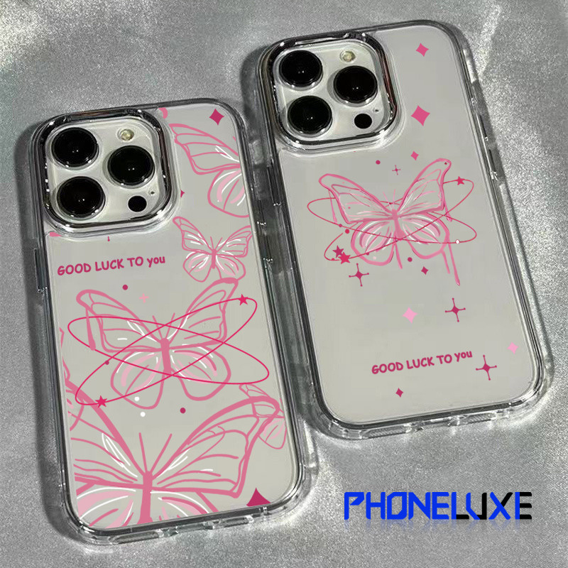 ความรู้สึกขั้นสูง จัดส่งจากประเทศไทย ภาพผีเสื้อนำโชคให้พรfor iPhone เคสไอโฟน 13 12 11 PRO MAX 16 15 14 X XS MAX XR 7/8PL