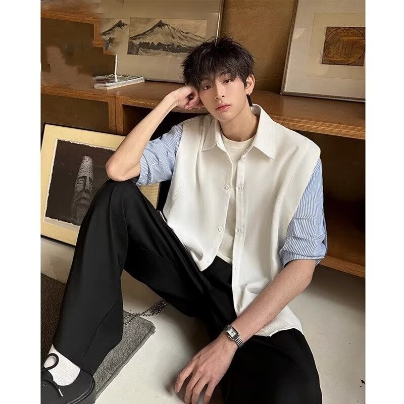 ชุดสองชิ้นมืออาชีพสำหรับเด็กชาย ในสไตล์ฤดูร้อน