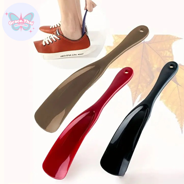 🍒Grace Thai🍒 ไม้ช้อนรองเท้า อุปกรณ์สำหรับช่วยใส่รองเท้า ช้อนรองเท้าพลาสติก พร้อมส่ง