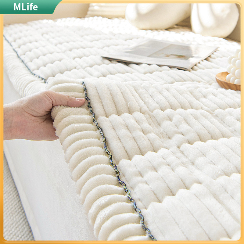 【MLife】ผ้าลูกฟูก โซฟา ผ้ากํามะหยี่ขนนิ่ม เบาะโซฟา 1 2 3 4 ที่นั่ง หนา ใหม่ กันลื่น เบาะรองนั่ง ปลอกโซฟา ราคา ถูกที่สุด ดีลบีเคเค แกลเลอรีภาพที่ 3