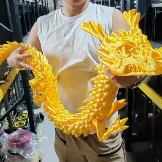 80เซนติเมตร90เซนติเมตรมังกรจีนเครื่องประดับจําลองงานฝีมือข้อต่อที่สามารถเคลื่อนย้ายสร้างสรรค์3ง การพิมพ์ของเล่นขนาดใหญ่หนังสือสีแดงเล็กๆร้