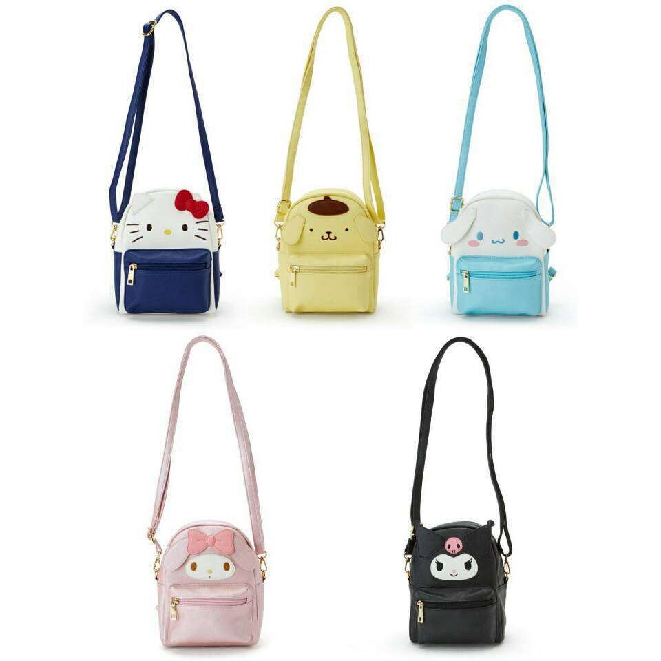 My Melody Backpack Purse - กระเป๋านักเรียนหนัง PU น่ารัก (Kuromi/Cinnamoroll/Pompurin) เหมาะสำหรับเด็กผู้หญิง