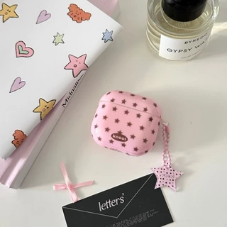 IMD Pink Coffee Star พร้อมจี้หูฟังสําหรับ AirPods 1 2 3 4 Pro หูฟังไร้สายบลูทูธสําหรับ AirPods Pro2 กันกระแทกฝาครอบป้องกันปลอก