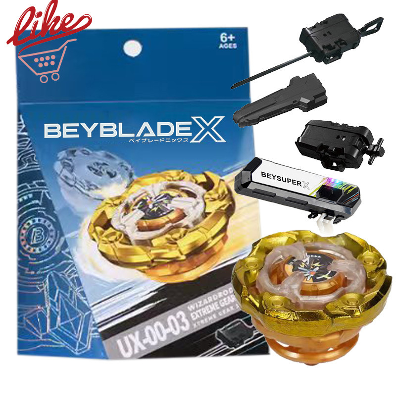 เบย์เบลด x Bey X UX00-03 UX-03 Wizard Rod Bey Xtreme พร้อม Launcher Led Grip ชุดสําหรับ Bey Burst ขอ