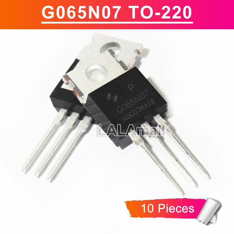 10pcs G065N07 TO-220 HYG065N07NS1P GO65N07 TO220 70V/100A N-channel MOSFET ทรานซิสเตอร์ใหม่ IC GU2X