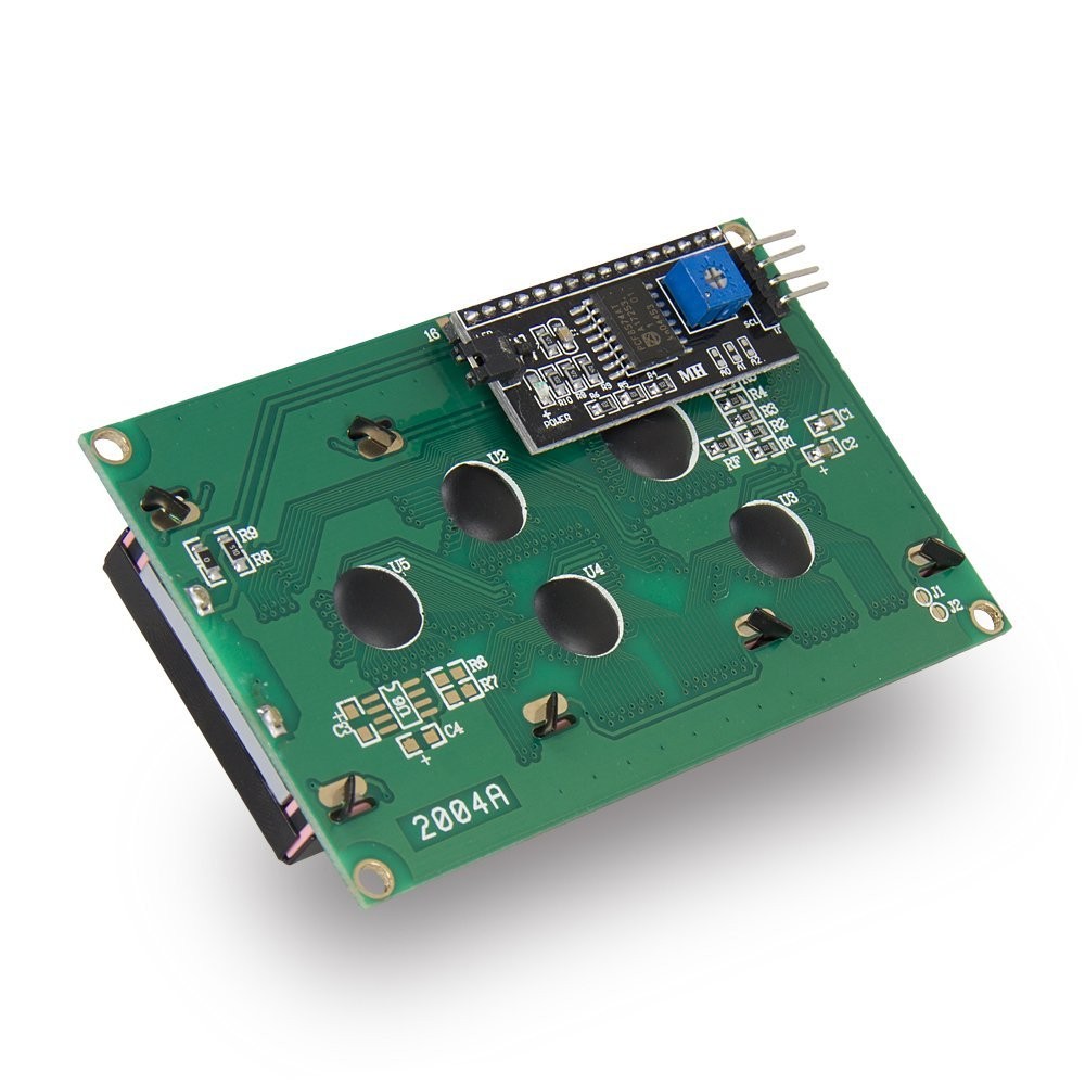 IIC/I2C 2004 LCD2004 โมดูลหน้าจอ LCD หน้าจอสีฟ้าให้ไฟล์ห้องสมุด