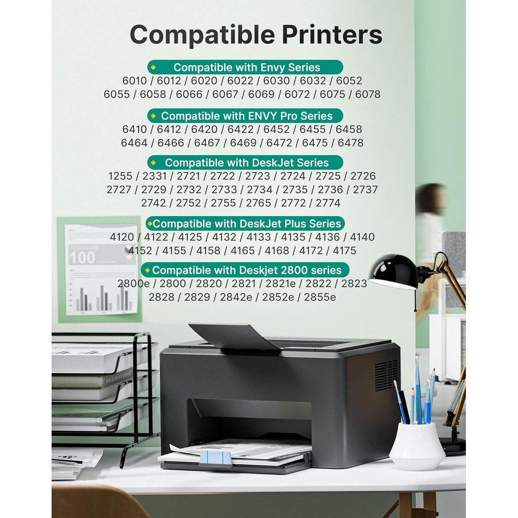 67XL ตลับหมึกสีดําสําหรับ HP Ink 67 XL HP67XL HP67 สําหรับ DeskJet 2700 2700e 2755 2755e 2855e 2742e