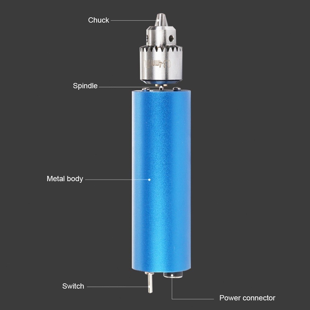 ไม้แกะสลักเครื่องมือเจาะเครื่องมือไฟฟ้าขนาดเล็กเจาะ 0.3-4mm อำนาจ Chuck 4000-13000RPM หมุนชุดเครื่องมือสำหรับไม้ DIY - รูปที่ 7