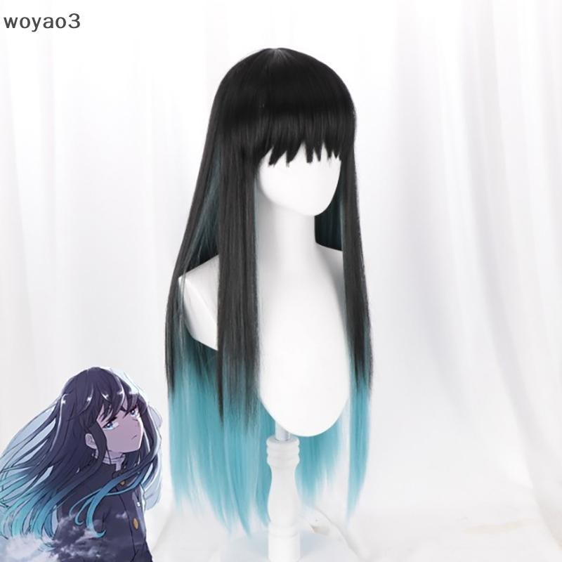 [woyao3] อะนิเมะ Tokitou Muichirou คอสเพลย์วิกผม Muichiro Tokito วิกผมวิกผมสังเคราะห์ทนความร้อน HHH