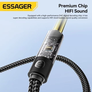 Essager 3.5 มม.ถึง 6.5 มม.แจ็ค Aux ชายกับชายสายสัญญาณเสียงผ้าถักหูฟังลําโพงสาย