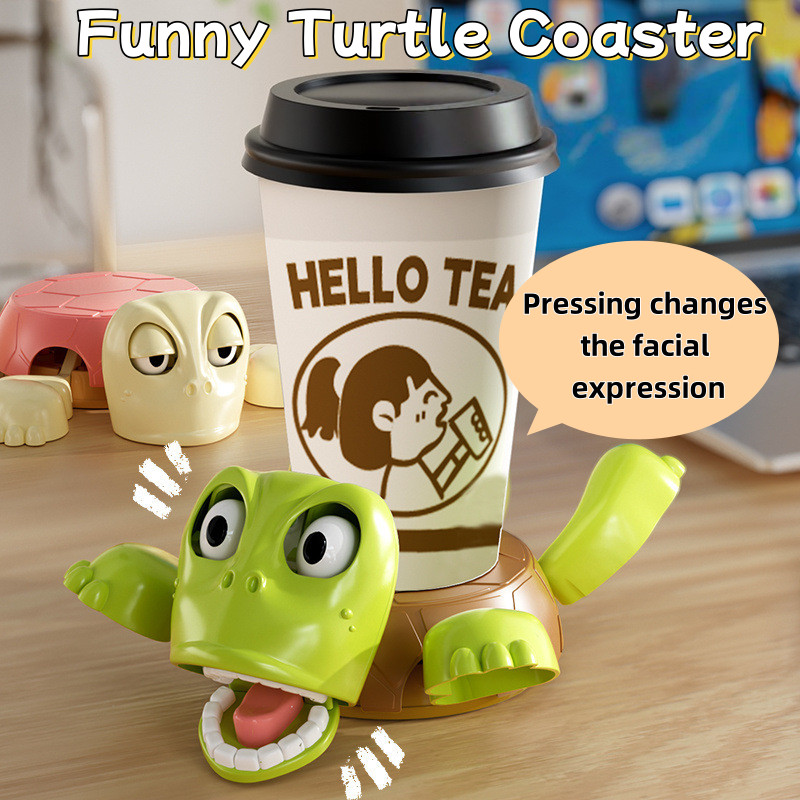 Creative Turtle Coaster 3D พิมพ์ตลกการ์ตูนเต่า Anti Slip Coaster สํานักงานความเครียดบรรเทาของเล่น