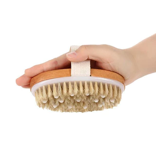 Body Brush ขนธรรมชาติ แปรงขัดผิวขจัดเซลล์เก่า ขัดหลังลดสิว แปรงสปาผิวสวย ใช้ได้เปียกและแห้ง