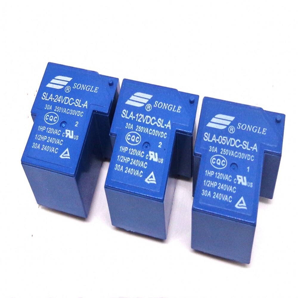 T90 พลัง RELAYS 5V 12V 24V 48V T90 RELAYS SLA-05V 12V 24V 48VDC-SL-A/C 250VAC/30VDC 4PIN 5PIN 6PIN 30A