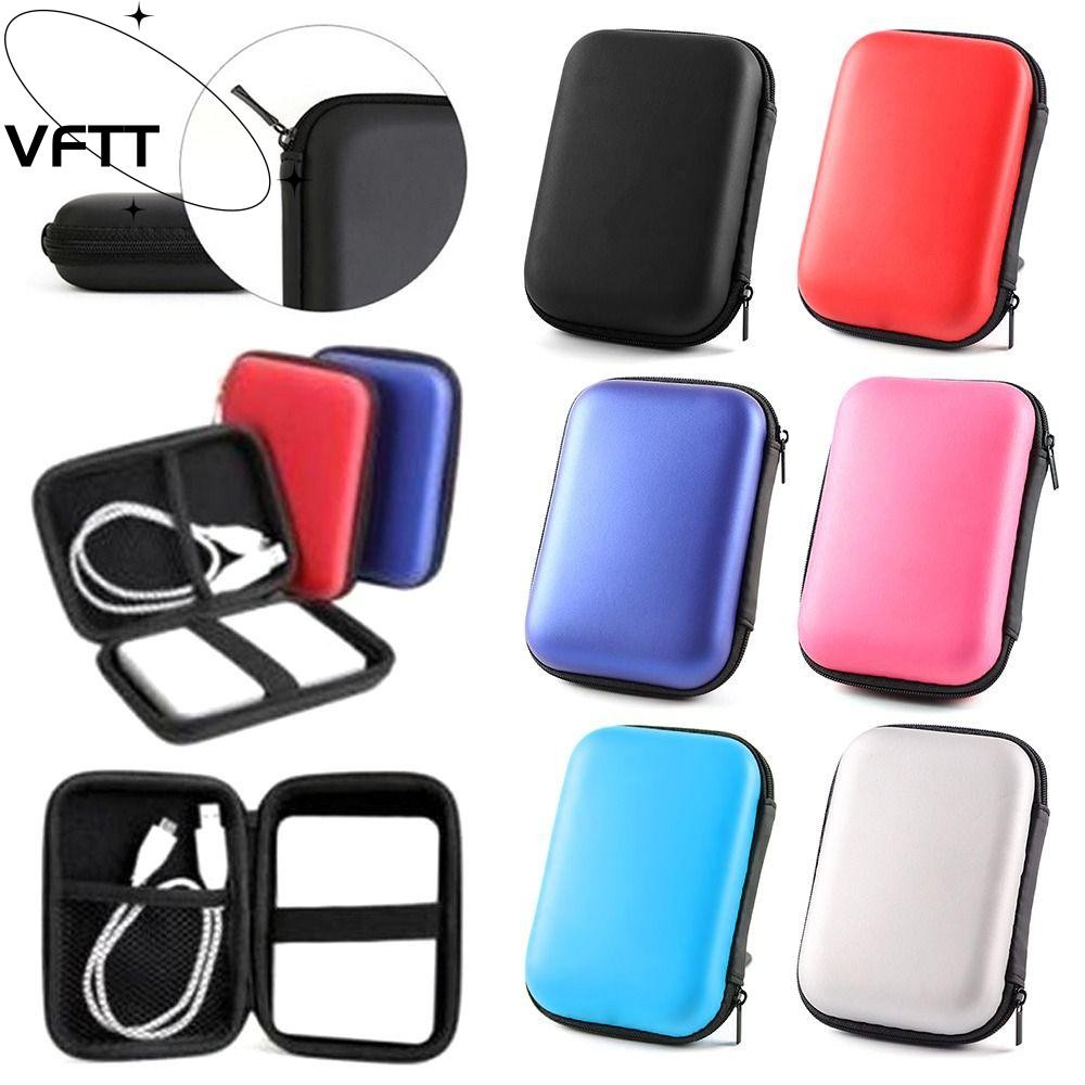 VFTT หูฟังกระเป๋ามัลติฟังก์ชั่นพกพาสาย Organizer 2.5 "ภายนอก HDD SSD กล่อง