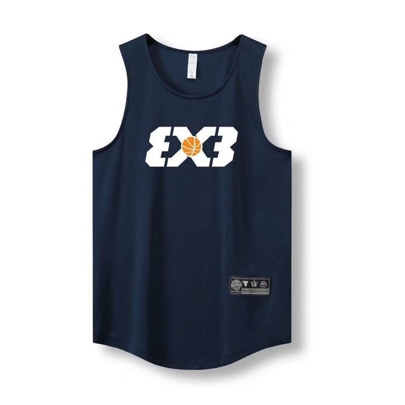 3x3 Basketball Vest American Exercise Sleeveless Basketball Clothes Men's Running Training Quick Dry