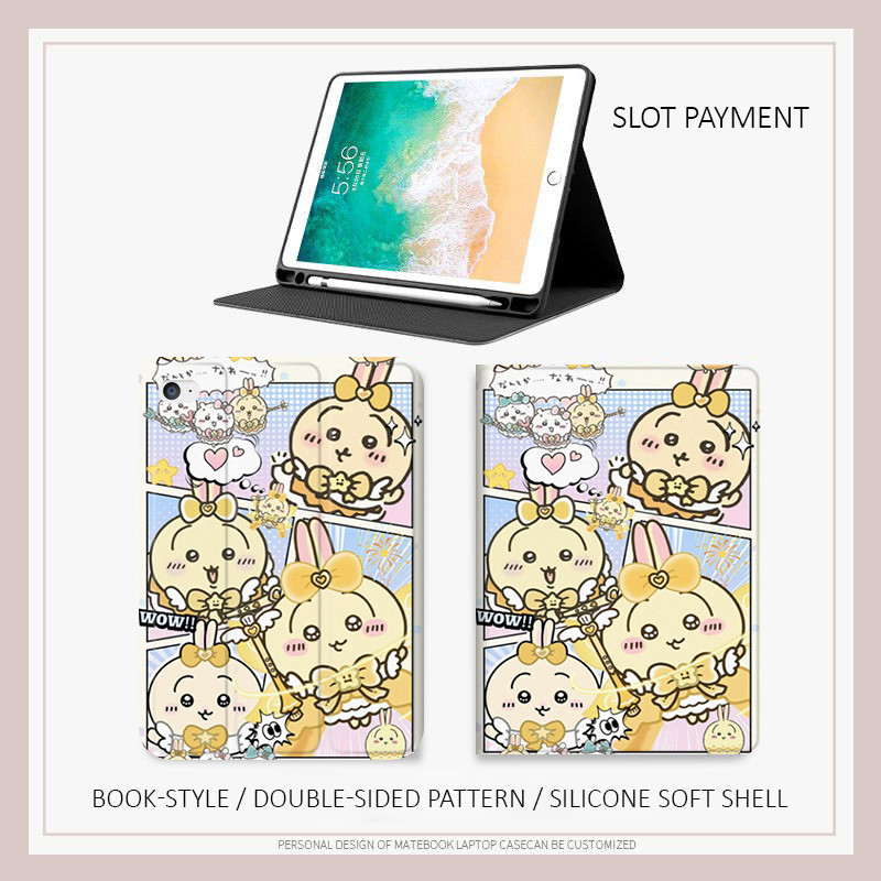 ชุดเดรส Usagi กรณี iPad air7 air4/5/6 10.2 gen7/8/9 mini4/5/6/7 8 กรณี iPad ใหม่ pro11 pro12.9 pro13 gen10 gen11 A16 air 11 Chiikawa กรณี