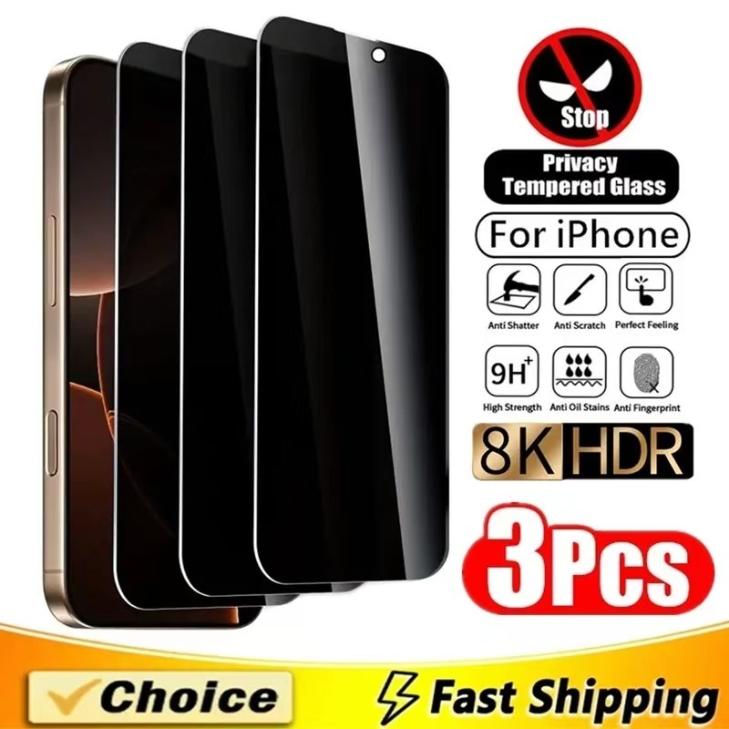 3-1PCS Anti Spy Tempering Glass สําหรับ Huawei Y6P Y7A Y7P Y8P Y9A Y6 Y7 Pro Nova Y73 Y71 Y72 Y61 Y7